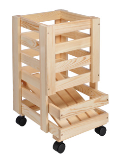 wooden crate for potato made of pine wood