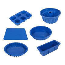 mixed carton silicone baking pans 6 items assorted