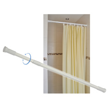 Telescopic Shower Curtain Rail extendable from 74 cm to 120 cm
