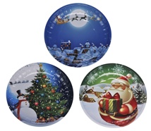 Christmas Plate 3 Designs Assorted