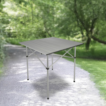 Aluminium Roll up Camping Table Size: 70 x 70 x 70 cm