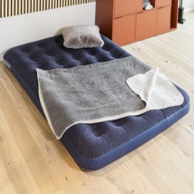 Flocked Air bed size: 191 x 137 x 22cm