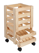 wooden crate for potato made of pine wood