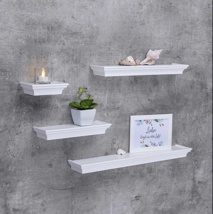 wall shelf, white in 4 different sizes