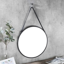 round hanging mirror Size: 45 x 45 x 2 cm