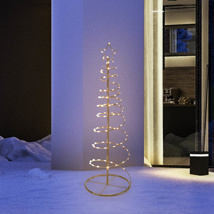 LED Spiral-Tannenbaum 120 cm mit 100 warm weißen LEDs