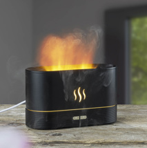 Aromadiffuser mit Flammeneffekt, schwarz  Maße: ca. 17,1 x 7,5 x 10,1cm 