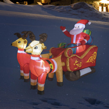 Inflatable Santa with sled 240 cm 