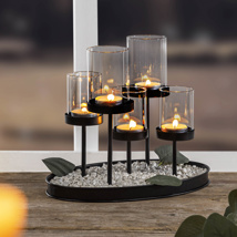 Kerzenhalter für 5 Kerzen ca. 25 x 15 x 20 cm 