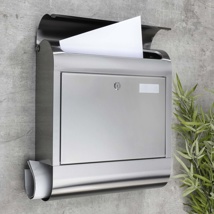 Stainless Steel Letter Box with newspaper holder