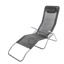 deckchair with textile cover size: 205 x 65 x 44/114cm /Color black